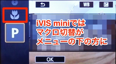 iVIS mini　マクロ