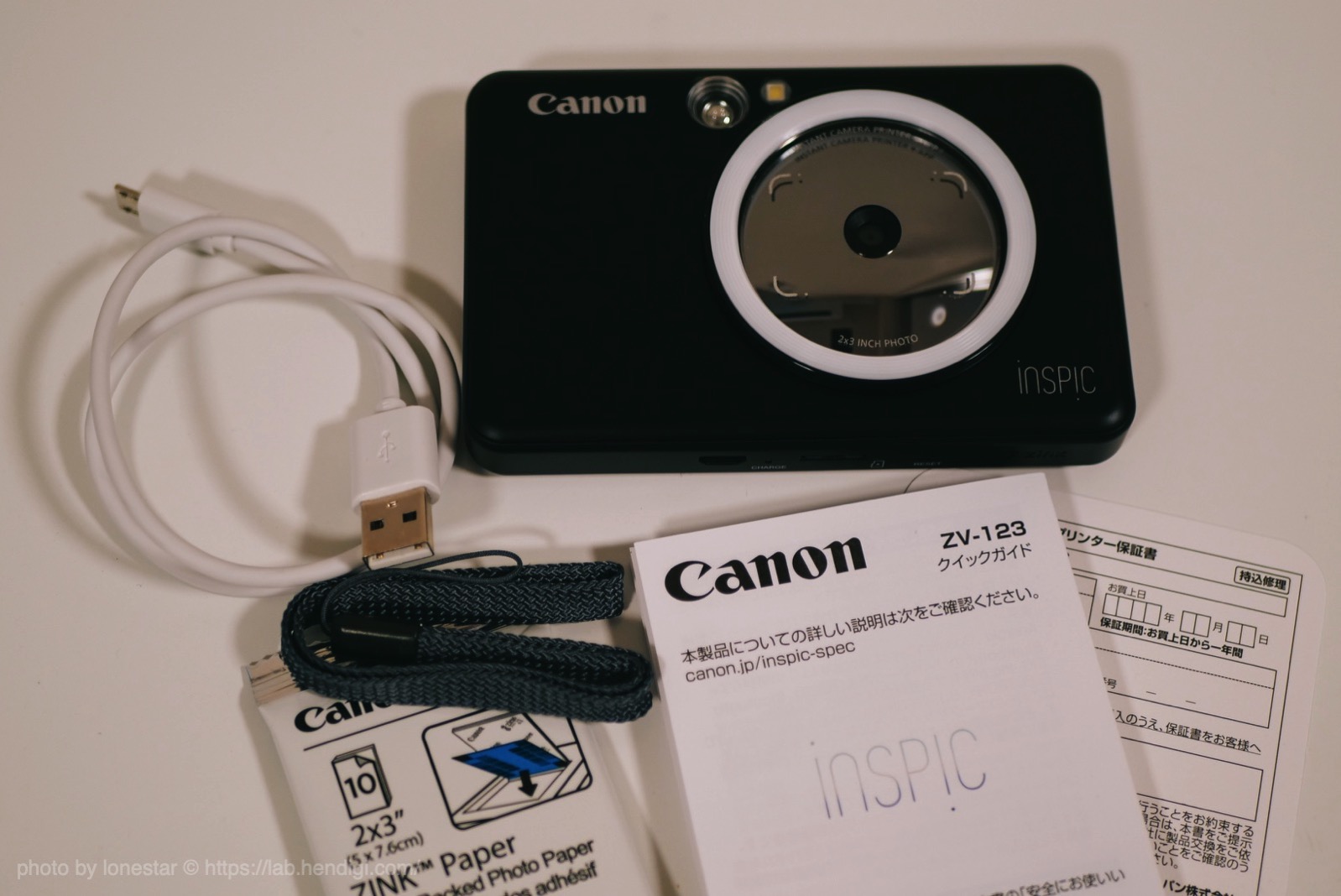 Canon iNSPiC ZC-123-PW インスタントカメラプリンター