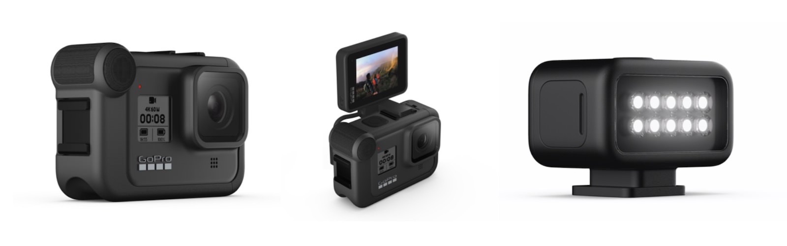 GoPro HERO8 Blackついに発表！モニターやLEDライトも装着可能な 
