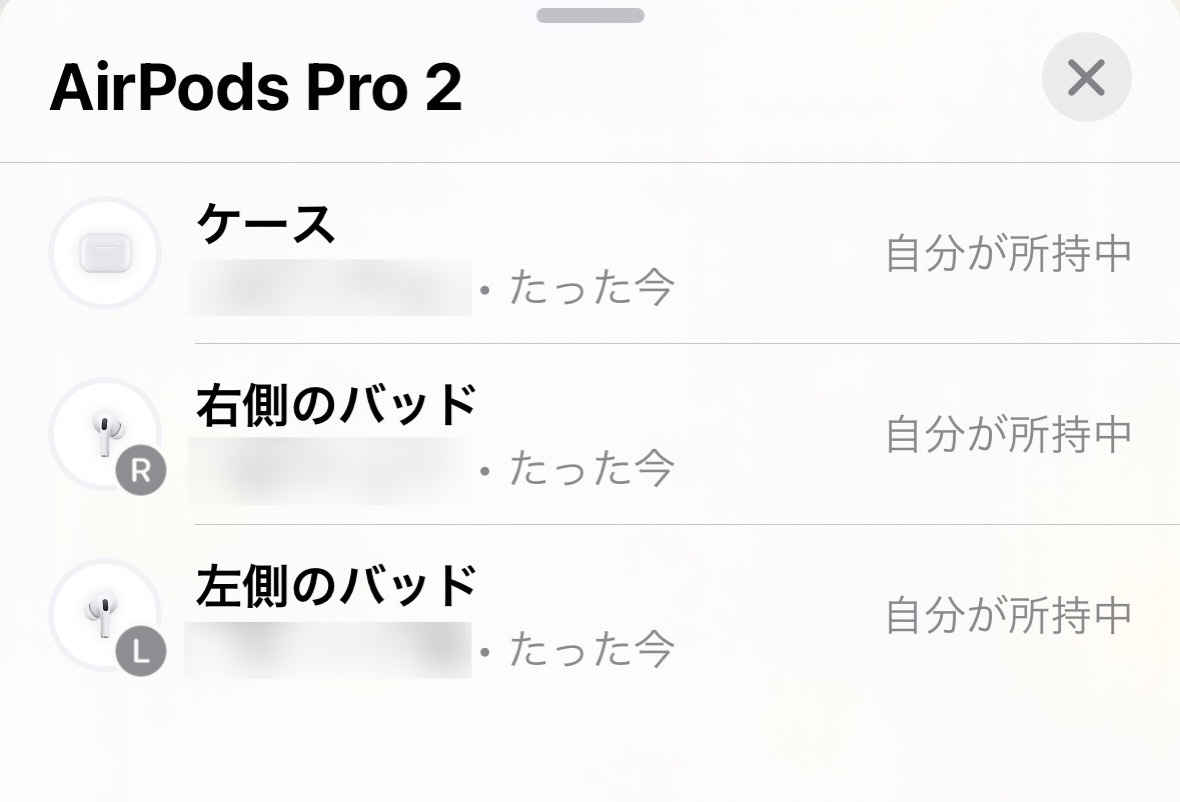 AirPods Pro 2　探す