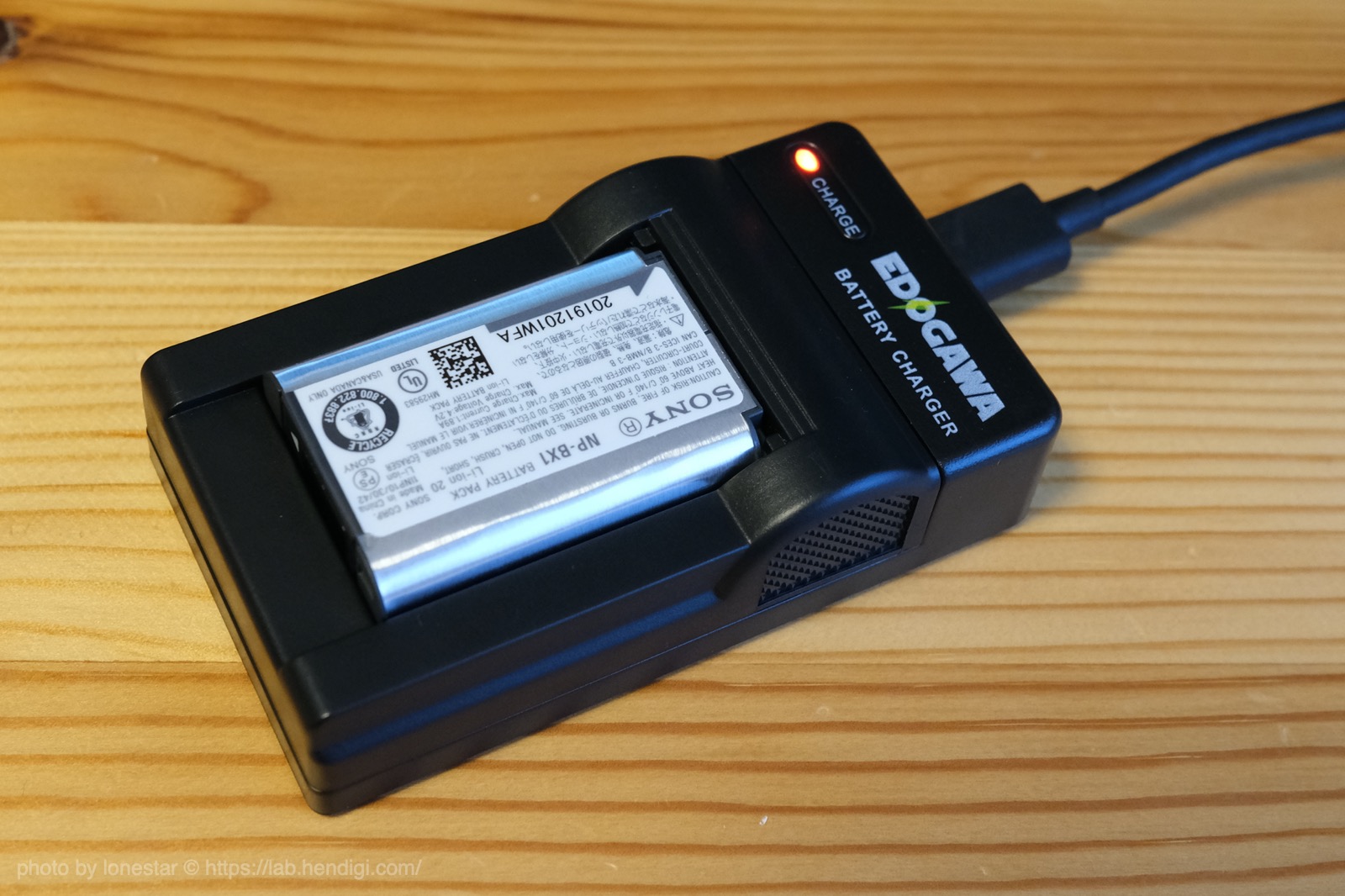 EDOGAWA SONY NP-BX1対応 USB型急速互換充電器