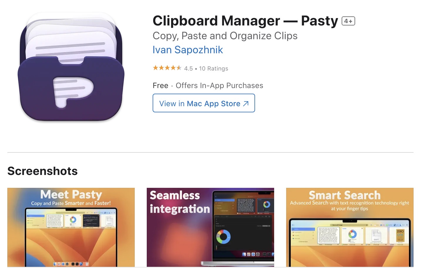 Clipboard Manager — Pasty